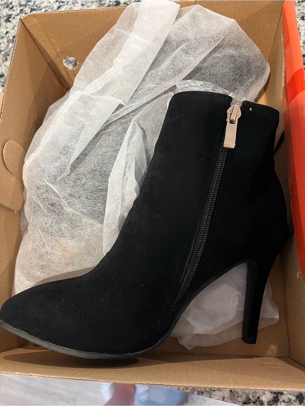 Black High-Heel Ankle Boots